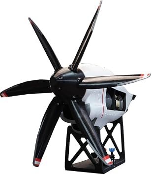 Metalkitor T56-A-15 Turboprop Engine Model Kit, C-130 Hercules Aircraft Engine Cutaway Display Model with Spinning Propeller, Electric Powered Desktop Aviation Decor