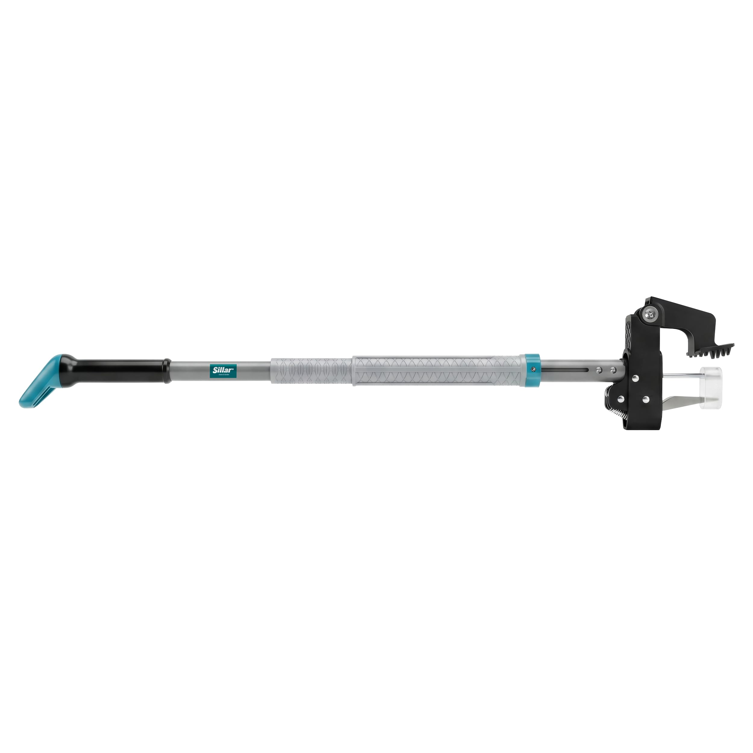 Sillar Désherbeur Manuel Télescopique 99,5–117 cm + Sac de Jardin 50L, Arrache Mauvaise Herbe avec Griffes en Acier & Éjecteur, Arrache Pissenlit pour Pelouse, Jardin et Massifs