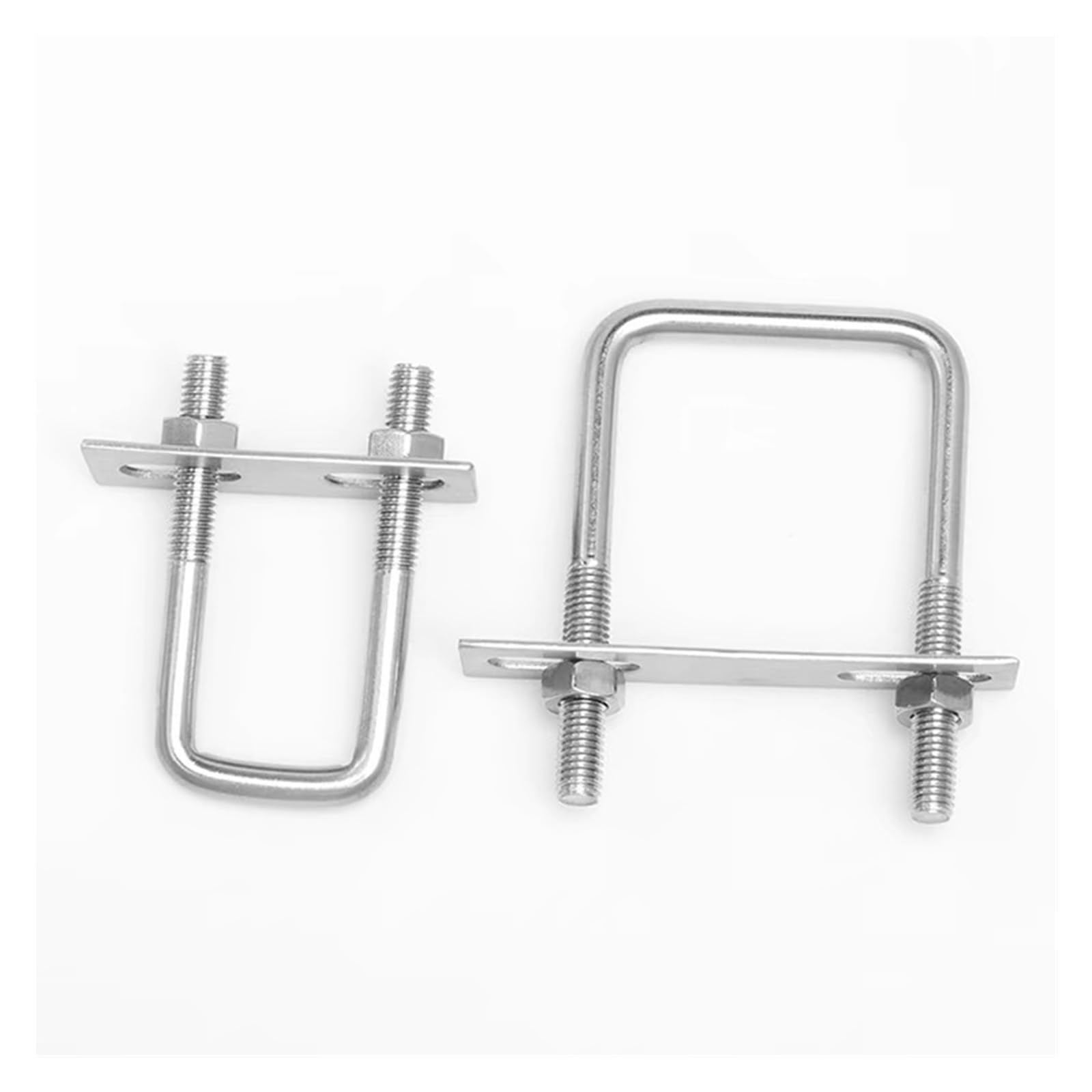 Lot 2 collier U angle inox 304, argenté, plusieurs tailles