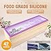 Walfos Soap Mold for soap Making, Soap Making kit - 42 oz Silicone Loaf soap Mold Set with Rectangular Wood Box & Bamboo Cutter Measuring Box, 2 Scraper for Soaps Making