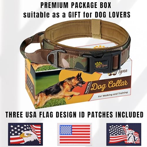 ADITYNA - Tactical Dog Collar for Large Dogs - Soft Padded, Heavy Duty, Adjustable Camo Dog Collar with Handle for Training and Walking - Thumbnail 6