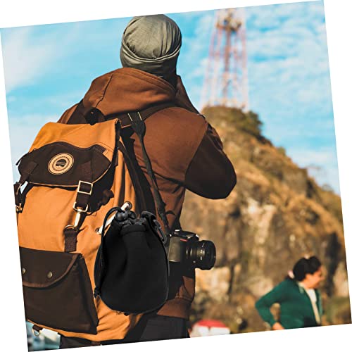 DIYEAH 4Pcs Camera Lens Pouch Set Durable Lens Storage Pouch for Cameras Thick Protective Case with Drawstring for Photography Equipment and Accessories