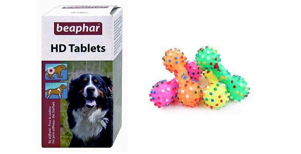 Beaphar HD50 Hip Dysplasia Tabs 50 tabs Pack for Dogs and Cats Free (Soft Toy 1 PCS)