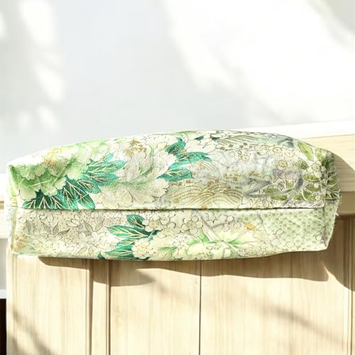 Kimono Cloud Clutch bag Vintage Floral Kiss Lock Purses and Handbags Crossbody Bag/Made in Japan Japanese Evening Clutch Buckle Purse Shoulder/Green Peony 5