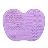 KEDSUM Silicone Makeup Brush Cleaning Mat, Makeup Brush Cleaner, Cosmetic Brush Cleaning Mat Portable Washing Tool Scrubber with Suction Cup
