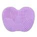 KEDSUM Makeup Brush Cleaning Mats,1 Apple Shaded Large Mat,1 Heart Shaped Small Mat and 1 Makeup Sponge Blender, Silicon Brush Cleaner for Face Brush and Eye Brush