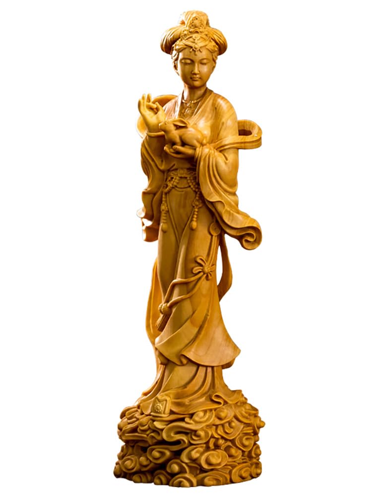 Statue en bois massif TUSUOD pour réchauffer un salon vide