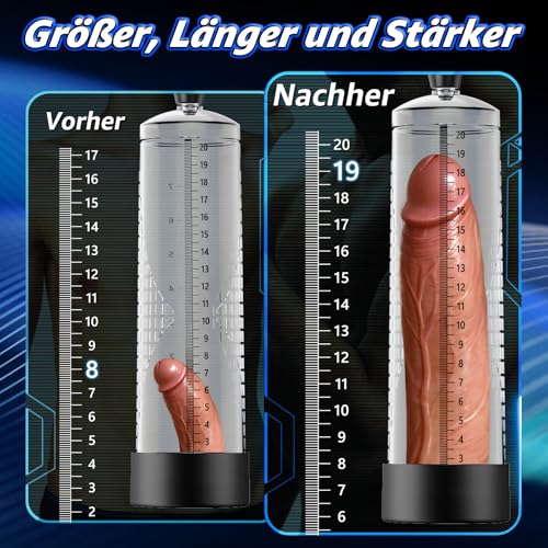 Penispumpen Männer Sexspielzeug für Männer Penis Pumpe mit 6 Penisringen und 2 Manschette Masturbator muschi Vakuumpumpe Penisvergrößerung Verlängerung Toyset Sex Spielzeug für die männer Extrem