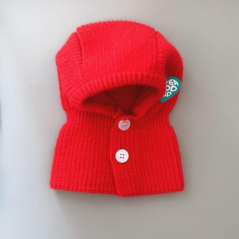 Dog Winter Onesie Sweater Clothes for Pets Warm Hat Coat Medium for Small Dogs Boy Cute Girl Outfits Knitted Sweaters (Red,X-Large)