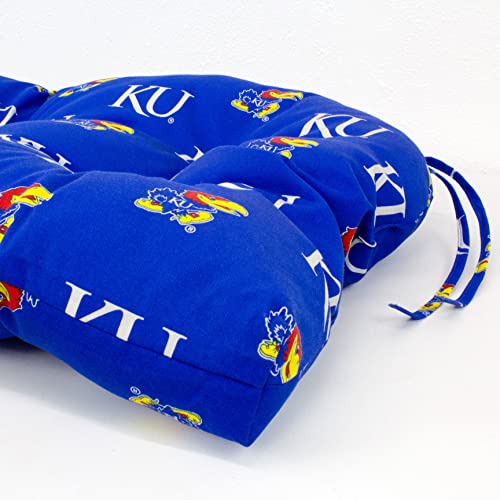 Image of College Covers Everything Comfy Kansas Jayhawks Indoor Outdoor Settee Loveseat Bench Cushions