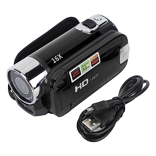 Caméra vidéo 4K 48MP avec écran rotatif 2,7 pouces et zoom 16x noir