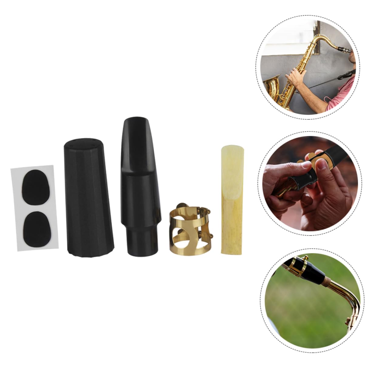 ifundom 3sets Accessori Per Sassofono Tenore Kit Completo Di Accessori Musicali Include Ance Coprire Pad Per Denti e Fibbia Per Musicisti Insegnanti e Studenti e Materiali Resistenti