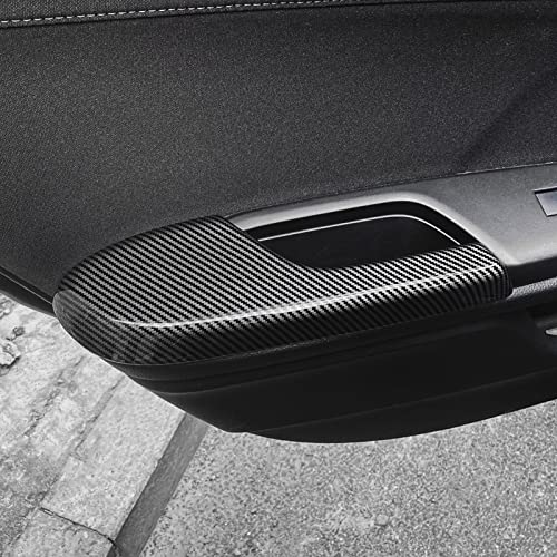 Image of Inner Door Armrest Cover Decals for Honda Civic 2016 2017 2018 2019 2020 2021 10th Gen Accessories ABS Carbon Fiber Stickers, NOT for Coupe Model