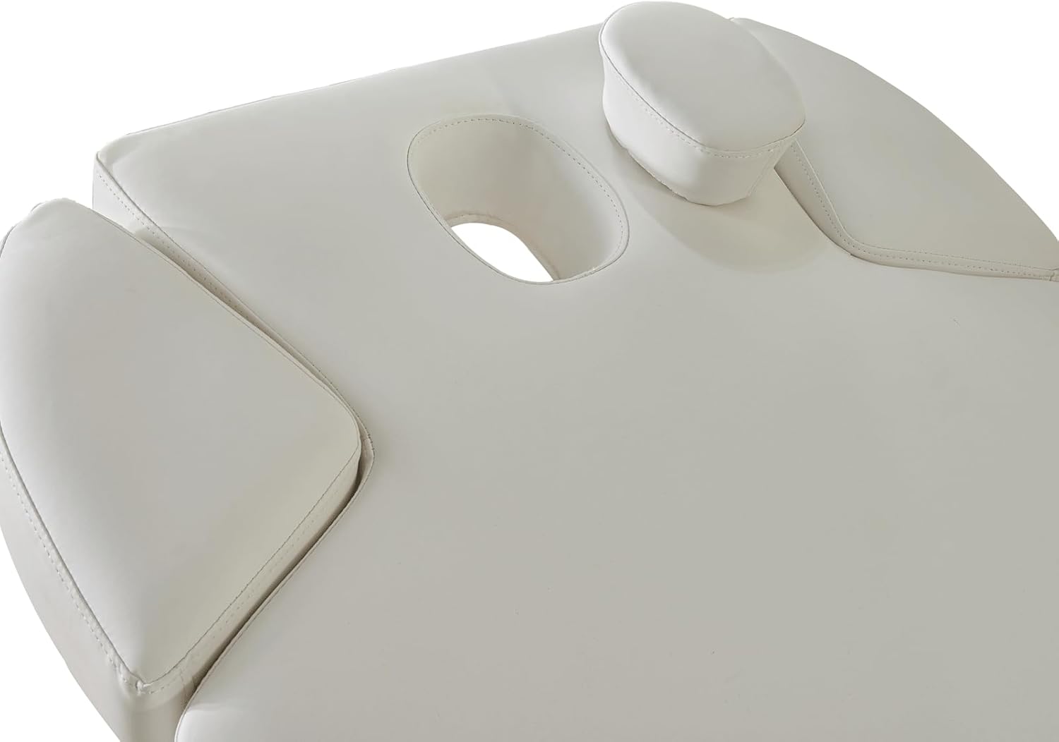 DERMALOGIC Seville Electric Spa Treatment Table 4 Motors Massage Bed with Wood Base, Spa Resort Salon Massage Equipment, White