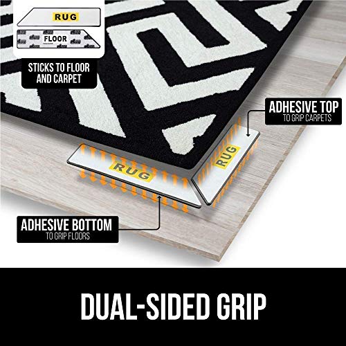 Gorilla Grip Area Rug Pad And Rug Grippers, 8 Piece, Rug Pad Size 2X8, Both For Hard Floors, 2 Item Bundle #TOP6