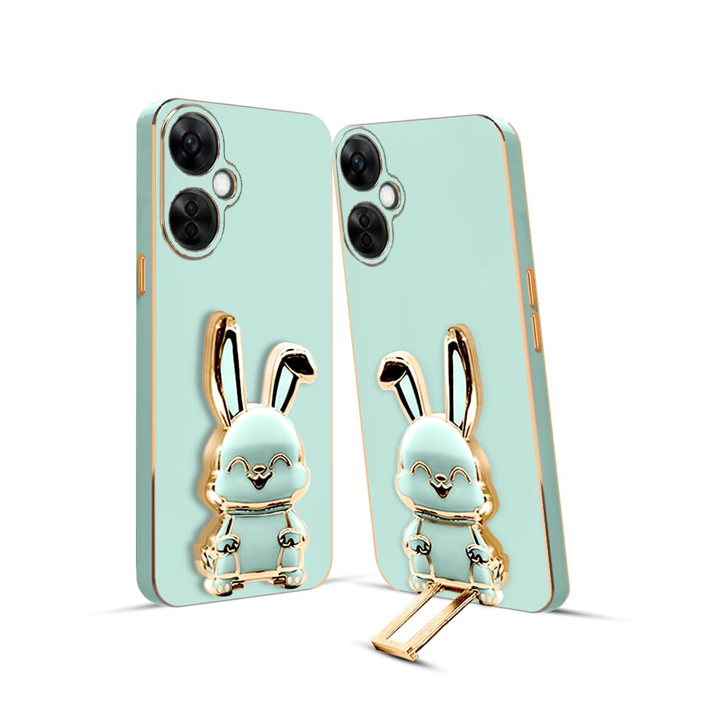 KARWAN®️ 3D Bunny with Folding Stand Back Cover Case Compatible for OnePlus Nord CE 3Lite 5G | Slim electroplated case | Stand case | Soft TPU | Space Astro Theme | Camera Protection-Mint (B0CGNQV5B3) Amazon Price History, Amazon Price Tracker