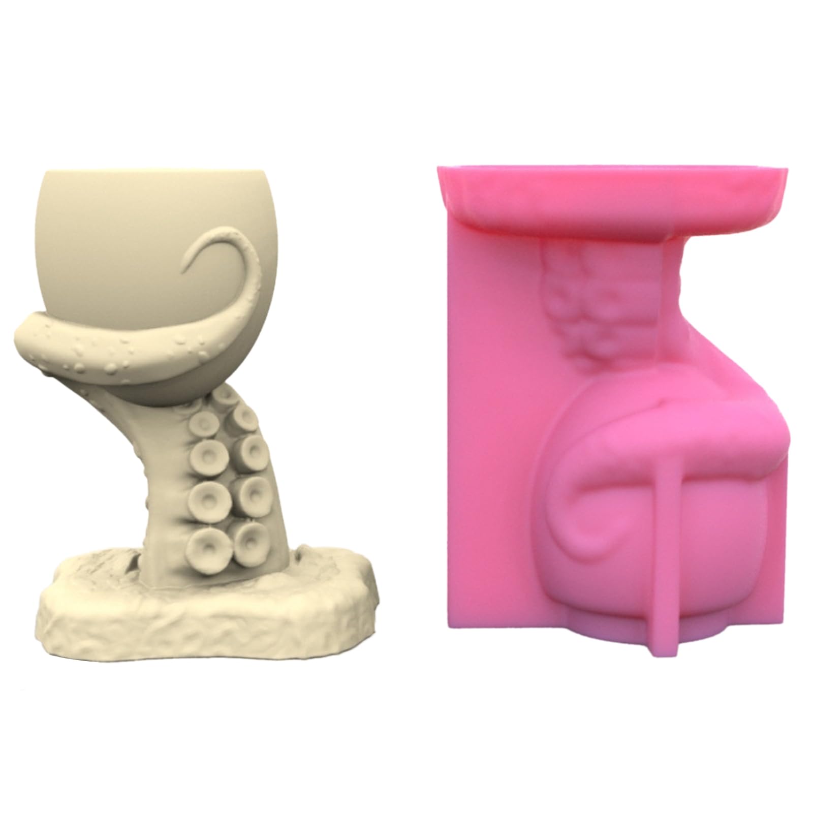 NEWFT Antenna Concrete Silicone Mold Flowerpot Cement Plaster Home Garden Flower Pots Mould
