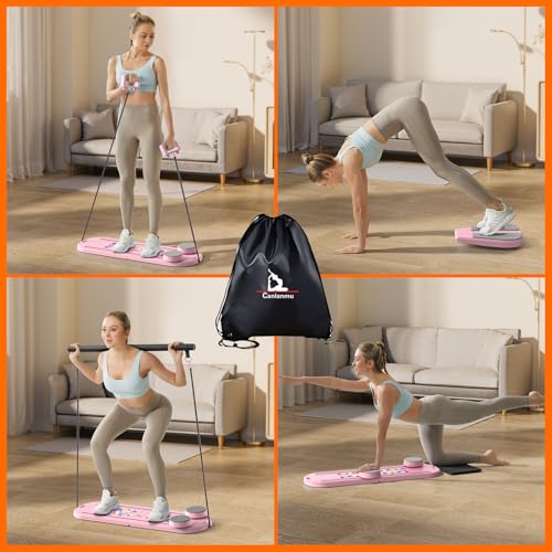 Canlanmu Pilates Board,Multifunctional Rebound Abdominal Board,Foldable Pilates Reformer Set, Ab Core Trainer Machine,Ab Exercise Board,Abs Workout Equipment for Women Home Gym Equipment の商品画像 5