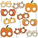 Big Dot of Happiness Pumpkin Patch Glasses and Masks - Paper Card Stock Fall & Thanksgiving Party Photo Booth Props Kit - 10 Count