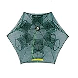 Portable Folded Fishing Net Fish Shrimp Minnow Crayfish Crab Baits Cast Mesh Trap automatic , Easy...