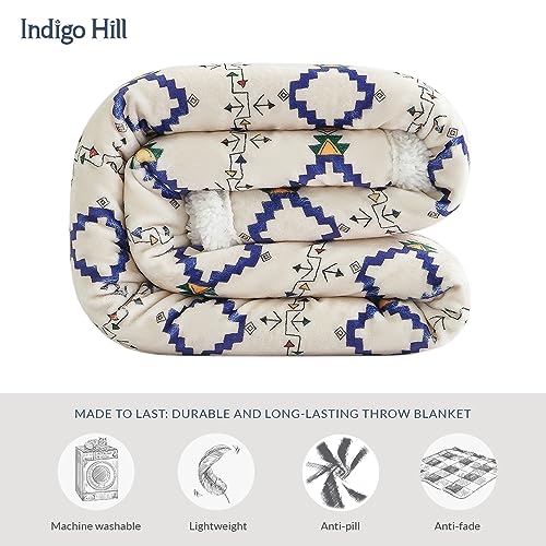 Image of Paseo Road Indigo Hill by HiEnd Accents Arrow Indian 54x68 Throw Blanket