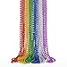 EOBOH Marid Gras Beads, 12PCS Bead Necklace Party Favors, Metallic 6 Kinds of 33