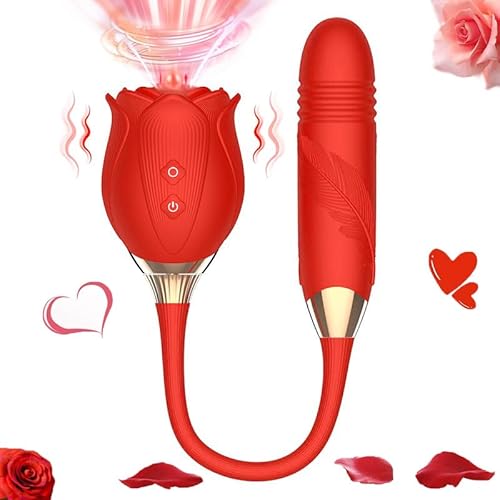 The Rose Adult Tool for Women, Rose Viboatorr for Woman with 10 Sucking Modes,Adult Toys Automatic Electric Machine FemaleRed XP-19