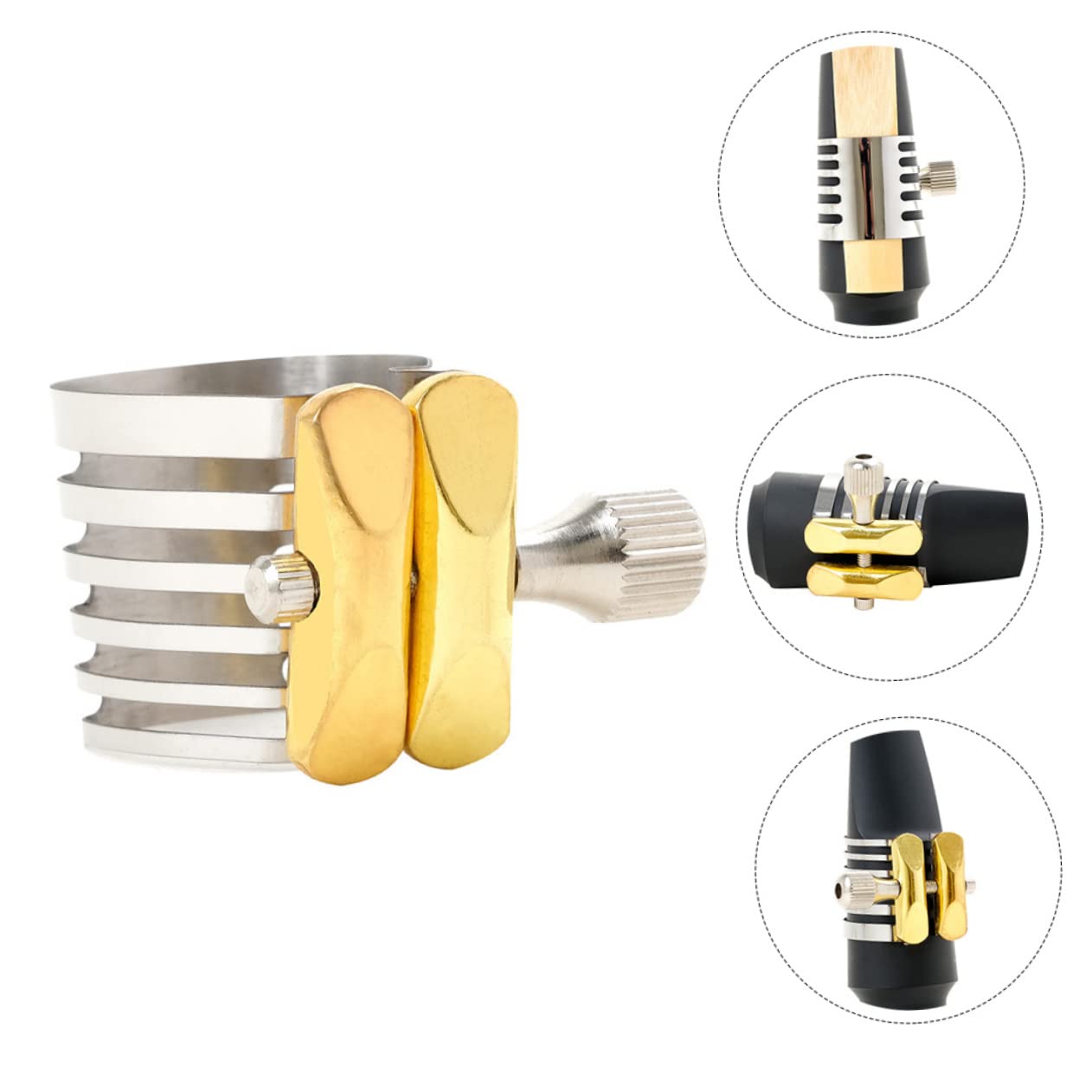 2stücke Saxophon Clip Verstellbarer Clip Für Klarinette Und Saxophon Hochwertiges Zubehör Leicht Und Tragbar Für Profis Stabilisiert Das Instrument Glatte Kanten Silberfarben