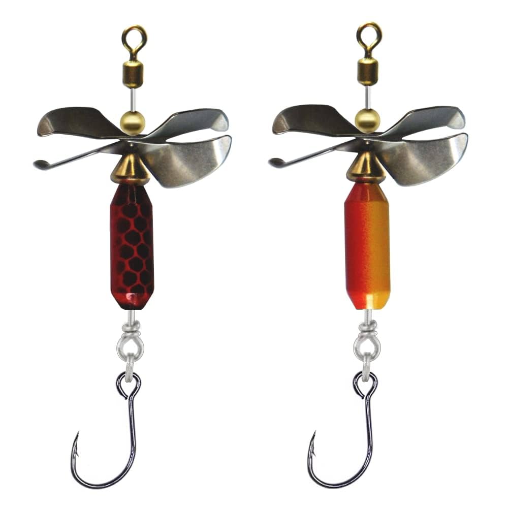 Amazon.co.jp: 渓流トラウトスピナールアー ダブルプロペラ