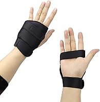 Vista 3 de 1 Pair Weighted Gloves for Tremors Hand Weighted Utensils Provide Hand Stability Adjustable Weighted Hand Writing Glove for Parkinson's Essential