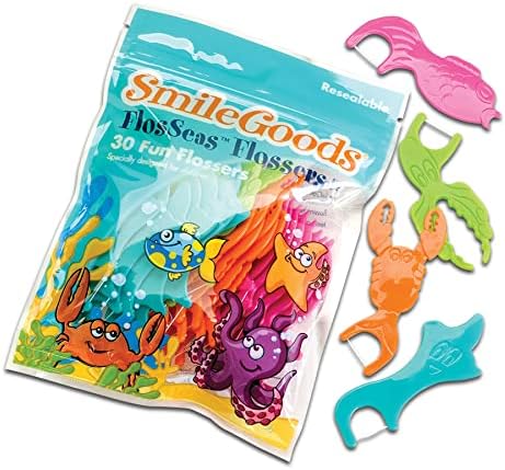 SmileGoods FlosSeas Flossers, 30 Flossers Per Pack, Bulk Case of 12 Packs, 360 Total Flossers