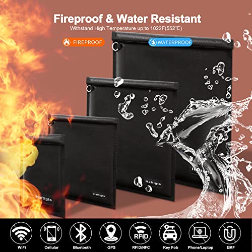 Pacote com 4 bolsas Faraday para laptops, telefones e chaves de rádio e carro, gaiola Faraday para a