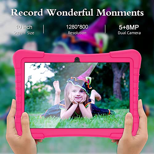 Kids Tablet, 10 Inch Tablet For Kids 64Gb Rom+512Gb Expand Android Tablets, Tablet App Preinstalled & Parent Control Kids Education With Wifi, 8000Mah Batery, Dual Camera, Netflix, Youtube #TOP3