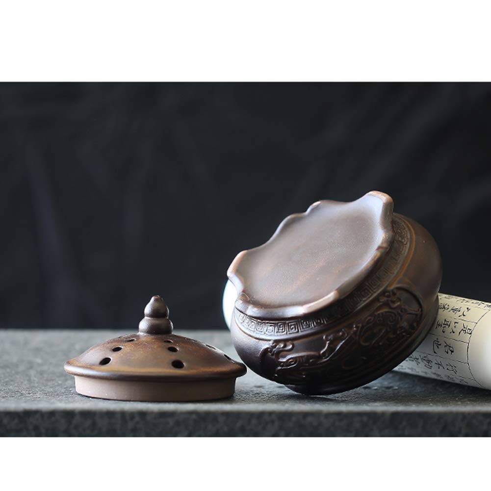 Porte-encens en céramique (Bâton/Cône/Bobine d'encens) Capteur de Cendres en céramique Plateau Bol Diffuseur de Parfum, Convient à Accueil Bureau Espace de méditation Beauté Le Yoga, Etc