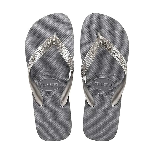 Chinelo, Havaianas, Top, Adulto Unissex, Cinza Aço, 41/42