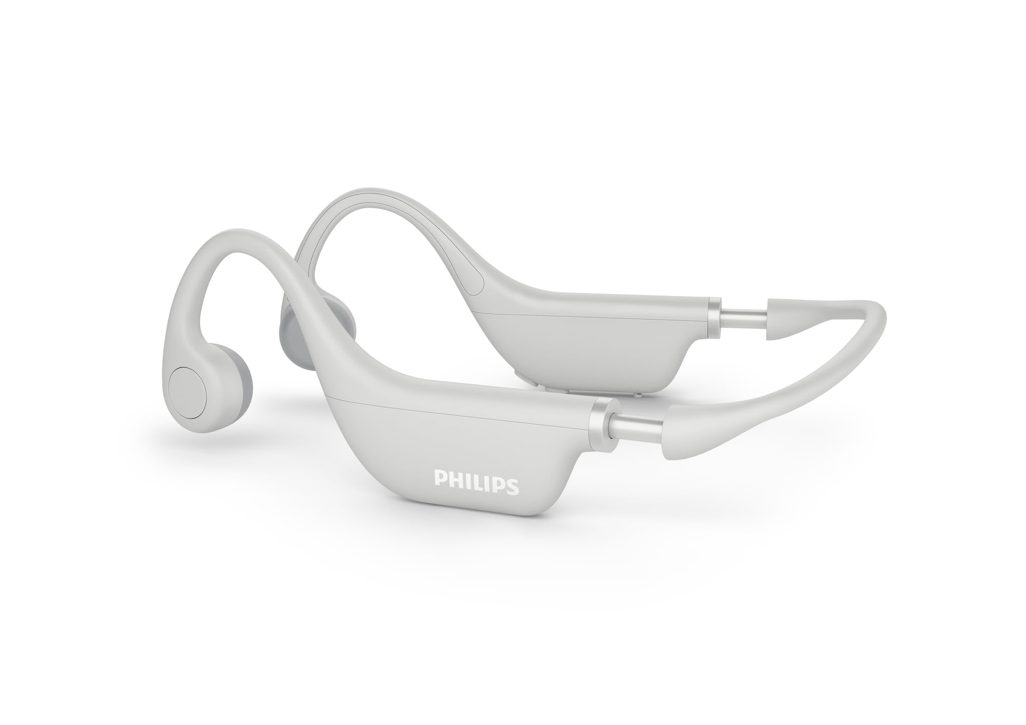 Philips TAK4607GY/00 Cuffie Wireless Open-Ear per Bambini, Protezione dall'Acqua IPX5 e Fino a 5 Ore di Riproduzione, Controllo Genitori, Fascia Regolabile, Chiamate Cristalline, Grigio