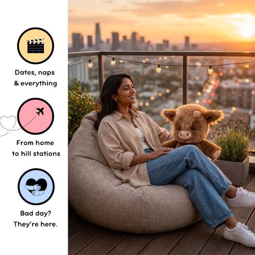 Image of Flufies Plush Soft Toys for New Born Baby and Baby Boy - Soft and Easy Wash Plush - Huggable Plush Toys for Girls and Boys - Soft Toy for Home Decor (Running Plushie - Dark Brown)