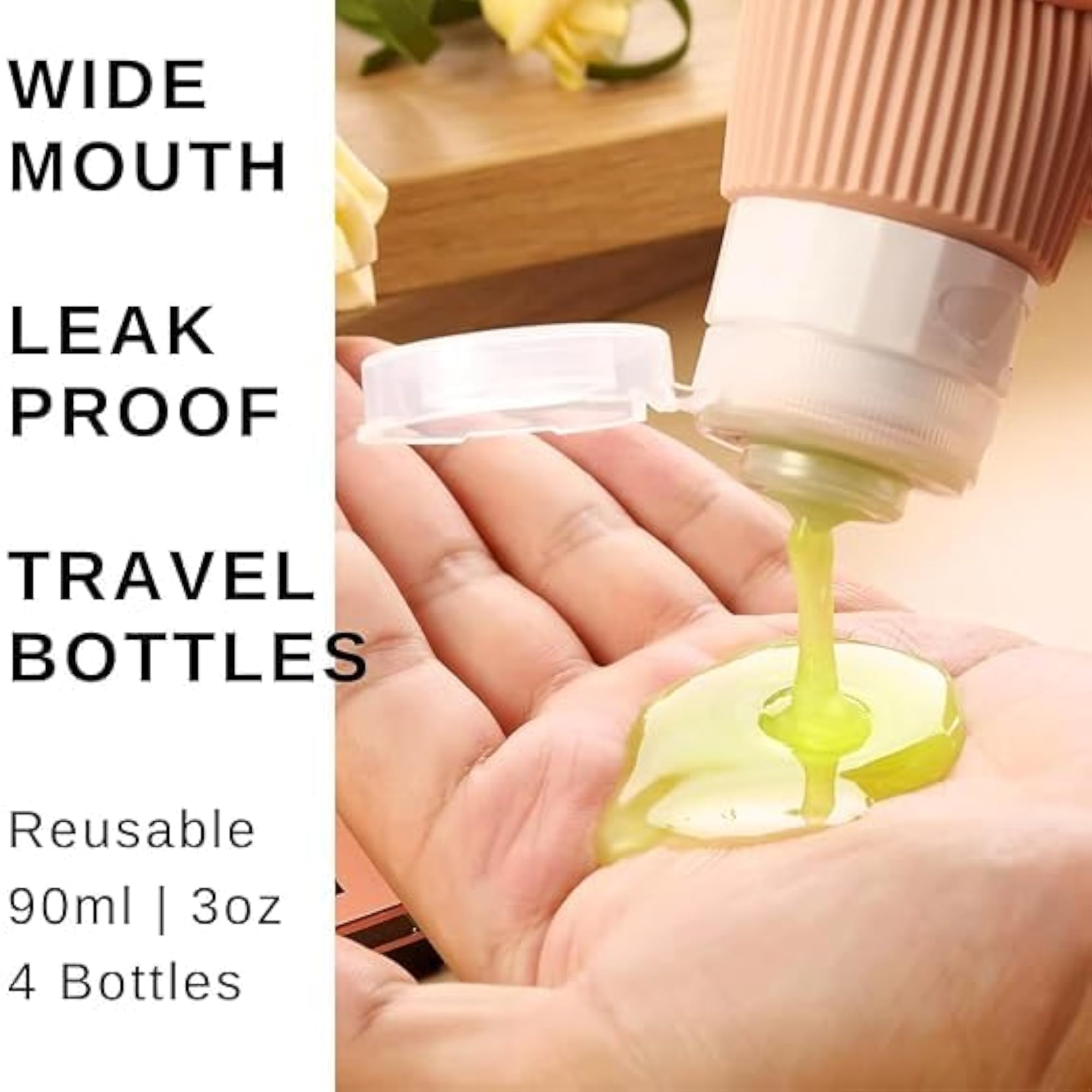 Travel Bottles Kit for Toiletries Organizer BPA Free