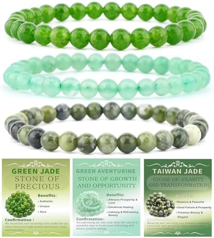 NCB 2.3-Piece 4mm Natural Crystal Gemstone Stretch Bracelets – Ha...