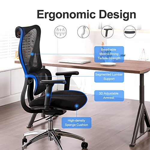 Ximstar Sedia da ufficio ergonomica, schienale