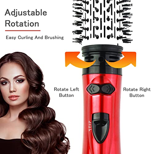 Hot Air Brush Styler And Dryer,Rotating Hair Dryer Brush For Salon At Home,2-In-1 Electric Rotating Hair Curlyer Comb For Stylish Vibrant Curly Hair (Red)… #TOP4