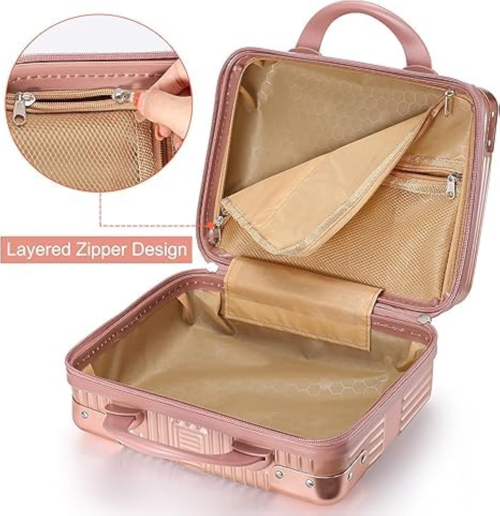 Women's Travel Vanity Case, Portable Waterproof Makeup Bag