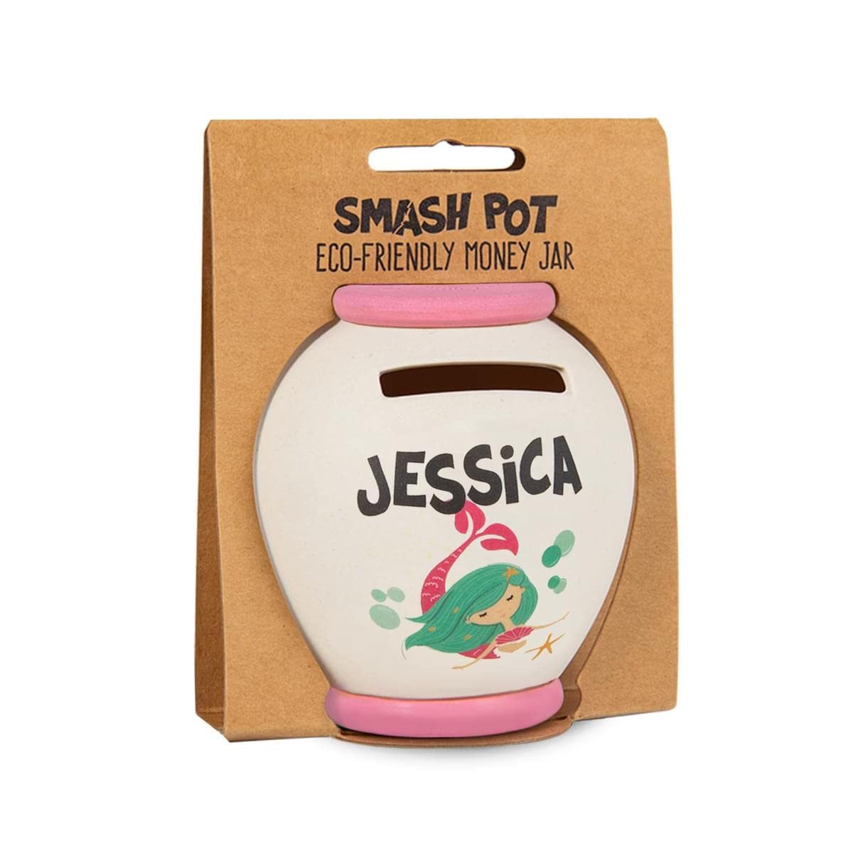 History & Heraldry Personalised Bamboo Smash Pot Money box (Jessica)