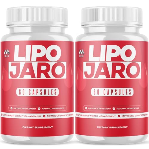 (2 Pack) Lipojaro Capsules Official Lipo Jaro Pills with Natural Ingredients Advanced Formula Health & Wellness Support Vitamin Max Strength Active Lifestyle Multivitamin Supplement (120 Capsules)