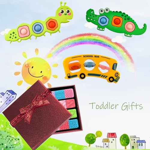 image for RVRHLMI 7Pc Fidget Popper Toys for Kids Sensory Strips Sensory Push an