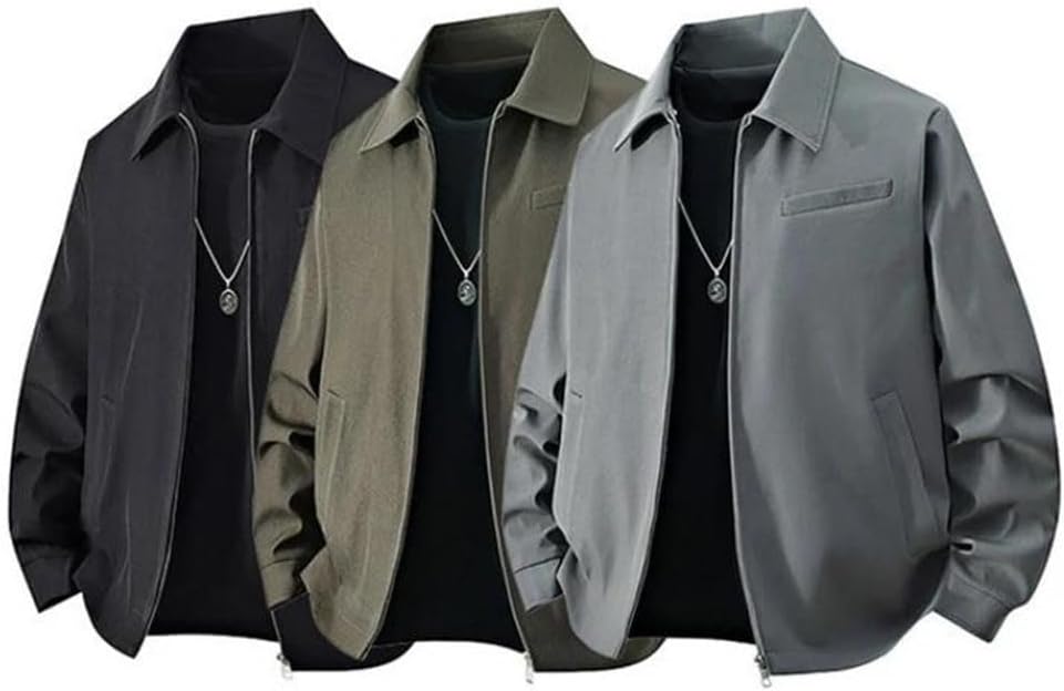 Men's Jacket Light Business Reversible Collar Vintage Youth Men's Coat Outerwear Top