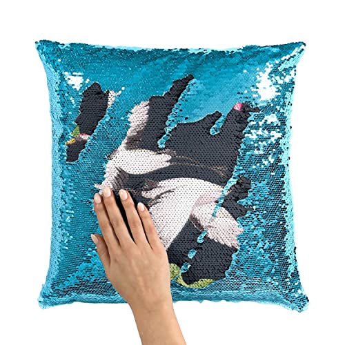 Coussin Sequin Grue en Vol Idée Cadeau Déco Style Japonais