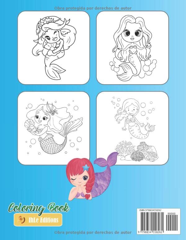 Miniatura 2 de SIRENITAS libro para colorear Libro de colorear para niños de 4 a 8 años (Spanish Edition)
