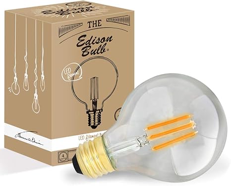 Amazon E26 調光器対応 エジソンバルブ Led電球 Globeクリア 電球色 4w 350lm 2400k エジソン電球 裸電球 アンティーク電球 エジソン バルブ ホーム キッチン