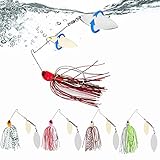 Ali York Fishing Lures for Bass,5 Pcs Spinner Baits for Bass Fishing,Trout Lures Freshwater...